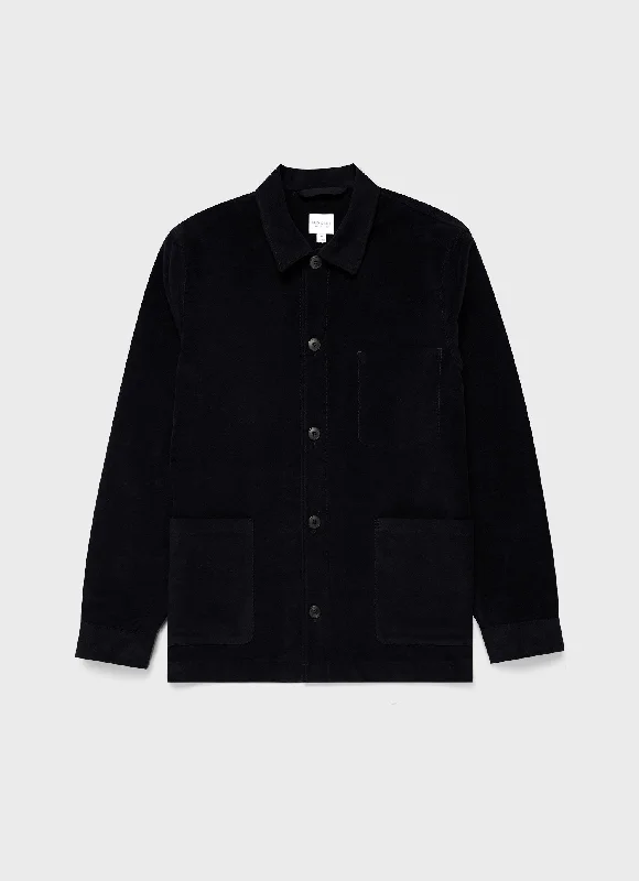 Act Fast Men's Moleskin Twin Pocket Jacket in Navy