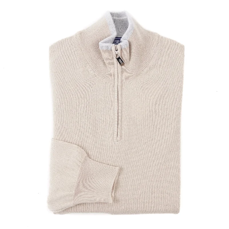 Weekend Discounts to Relish Fedeli Quarter-Zip Cashmere Sweater