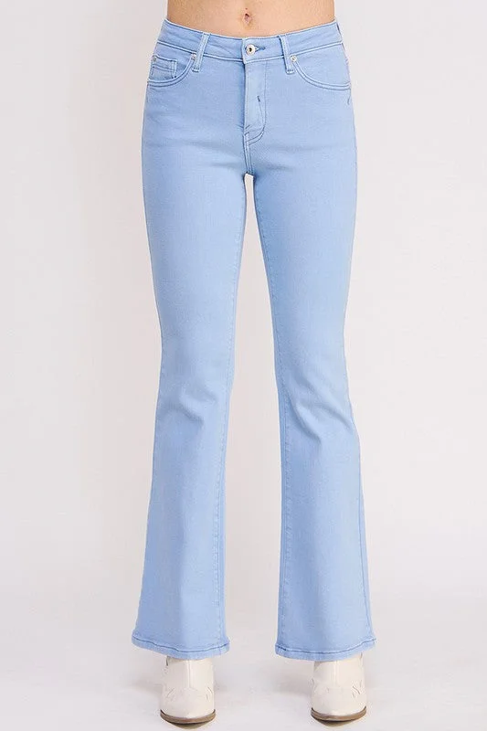 Deep Discounts Plus Mid Rise Colorslim Boot Cut