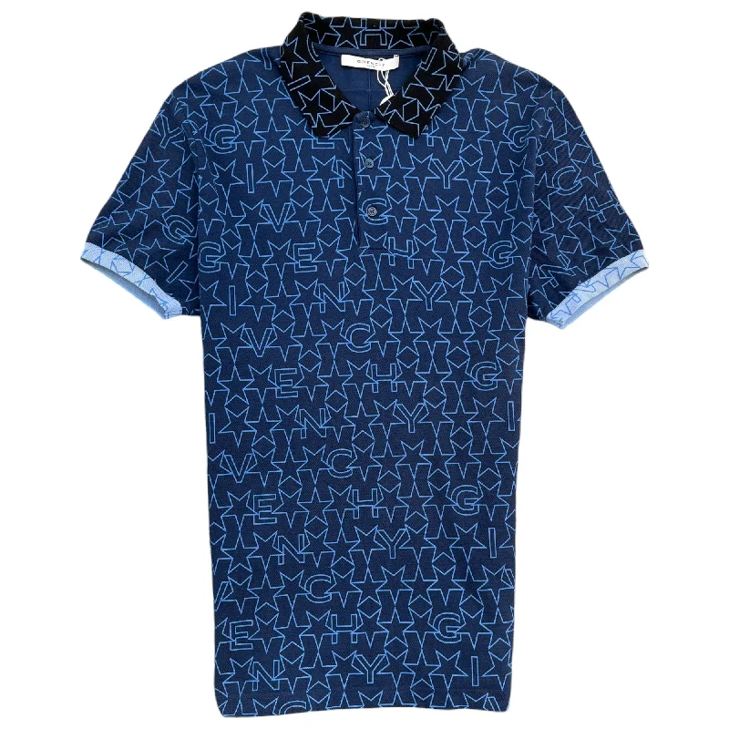 Mega Discount Men's Star Logo Polo Shirt Navy Size S