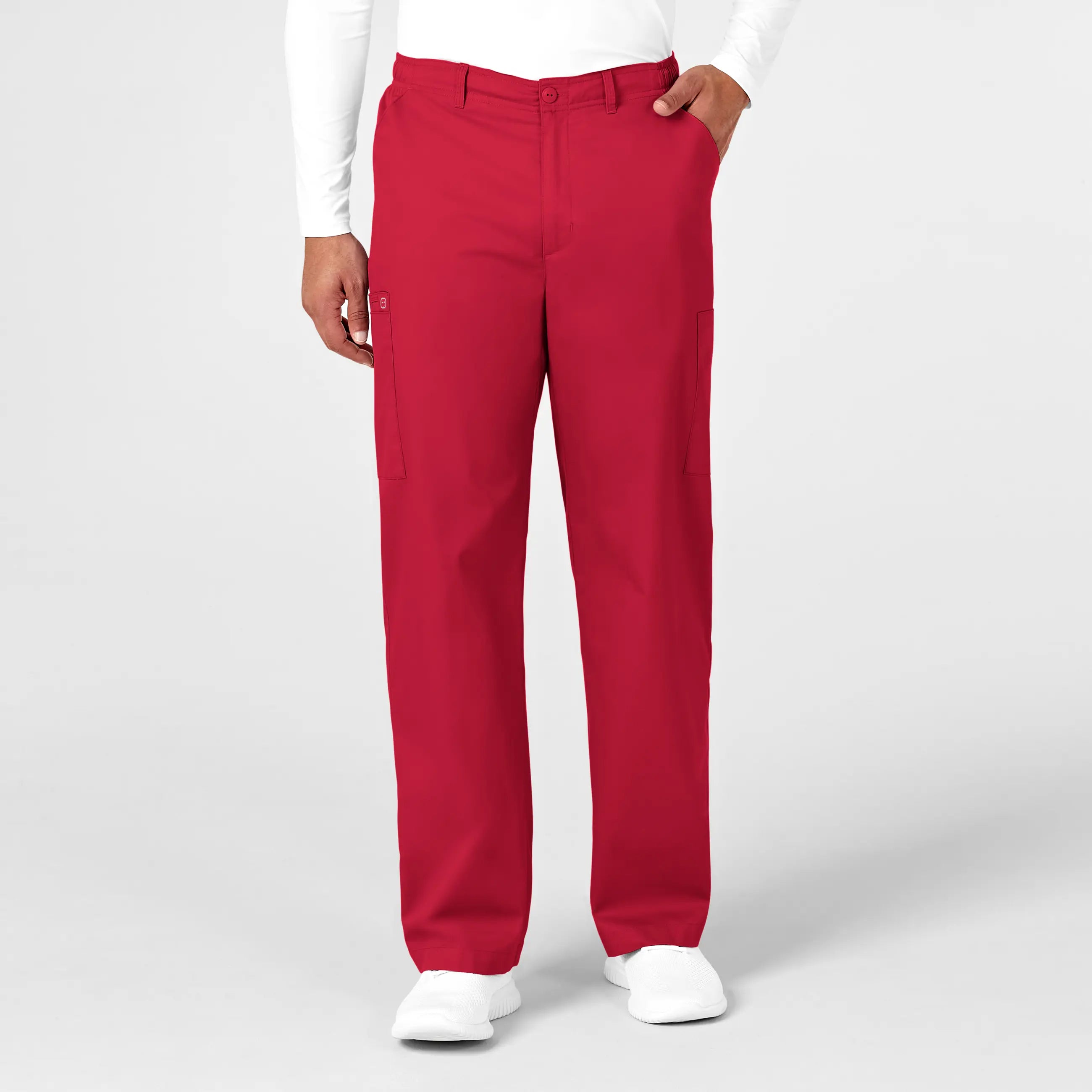 Weekend Deals That Sparkle Wink Men's WonderWORK Cargo Scrub Pant - Red