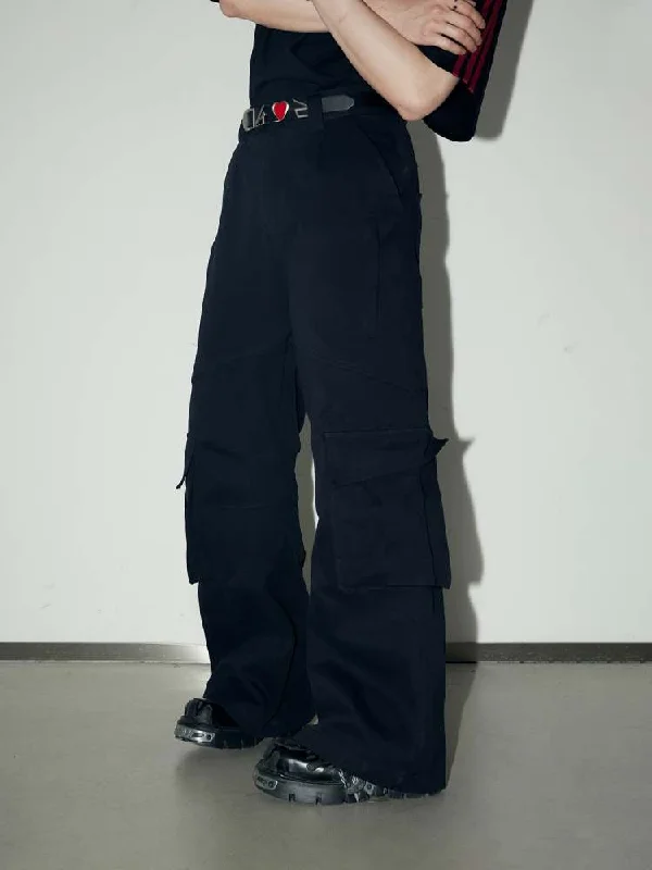 Price Drop Multi Pocket Wide Leg Cargo Pants [s0000006735]