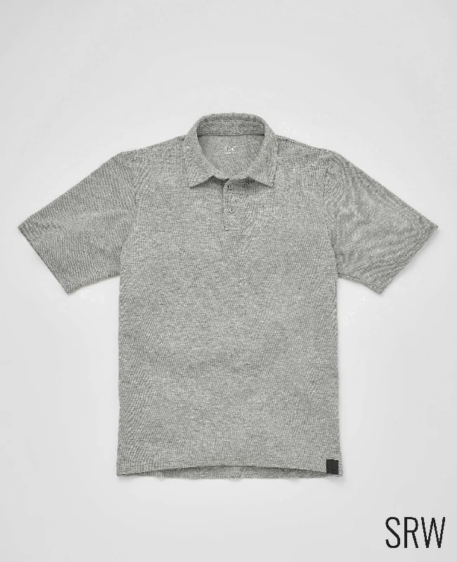 Weekend Bargains Await You Marl Grey Short Sleeve Active Polo Shirt