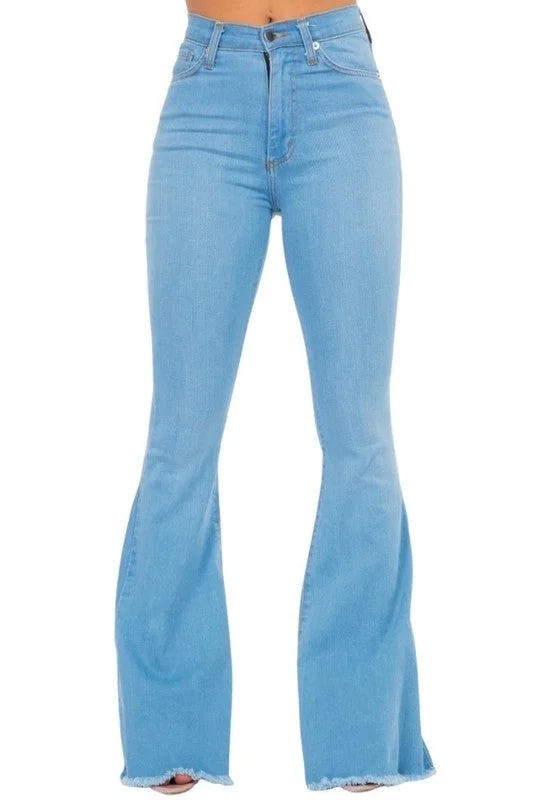 Deal Alert Bell Bottom Jean in Light Wash - Inseam 32
