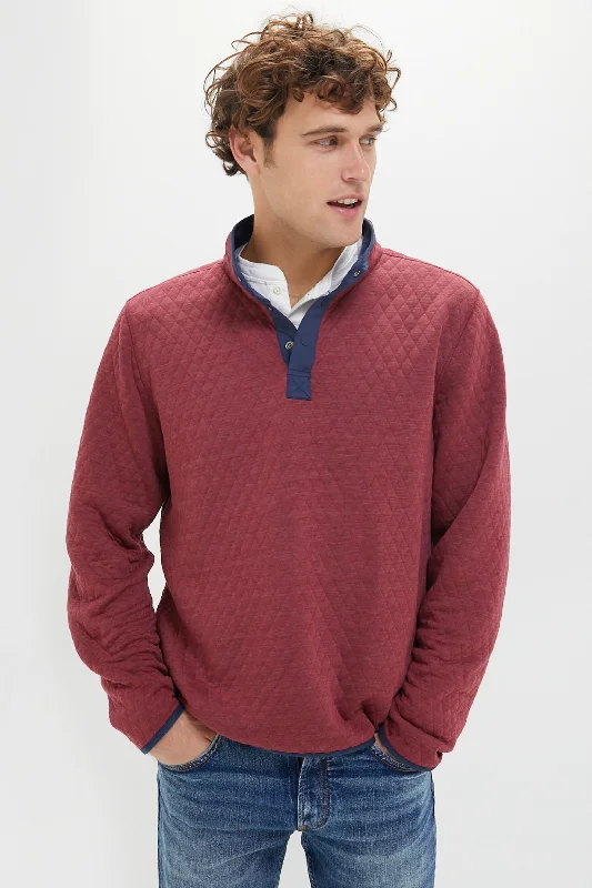 Weekend Bargains to Relish Burgundy Navy Heather Corbet Reversible Pullover