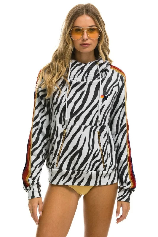 Weekend Shopping Made Better NINJA PULLOVER HOODIE - ZEBRA