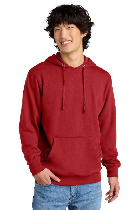 Great Deals District Mens Very Important Fleece Hooded Sweatshirt Hoodie w/ Pouch Pocket - Classic Red
