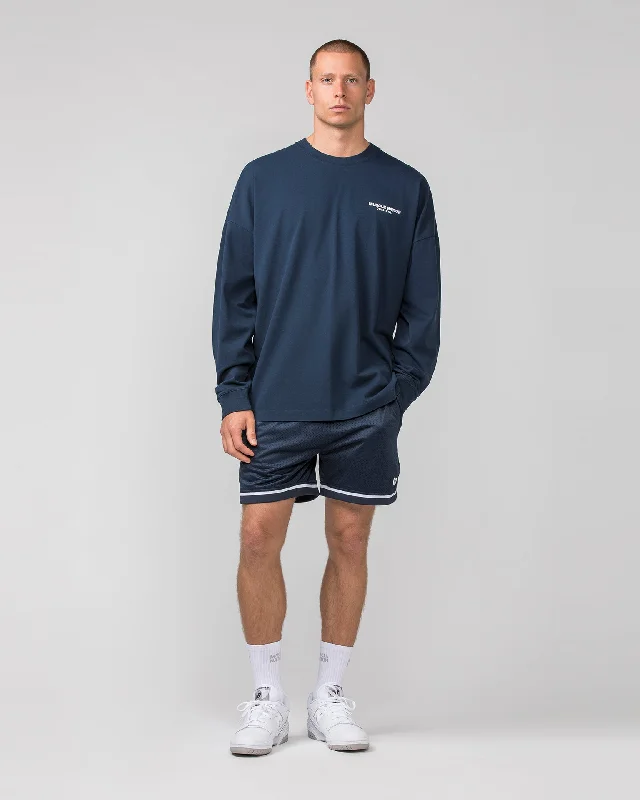 Great Deals Worldwide Long Sleeve Tee - Navy