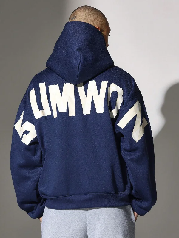 Bargain Prices Regular Fit Overhead Hoodie With Front And Back Graphic Print