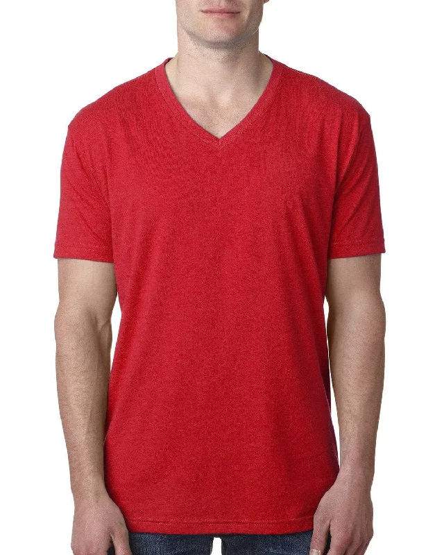 Weekend Deals That Dazzle Next Level Mens Premium CVC V-Neck Tee | Red