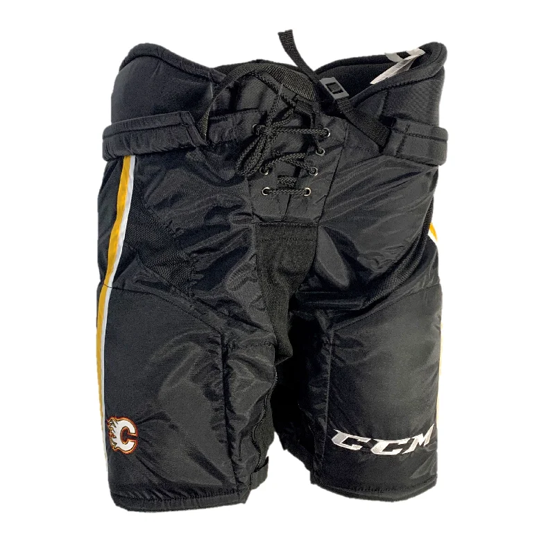 Shop the Weekend Away CCM HP35 Pro Stock Hockey Pants - Calgary Flames (NHL) - Black/White/Yellow