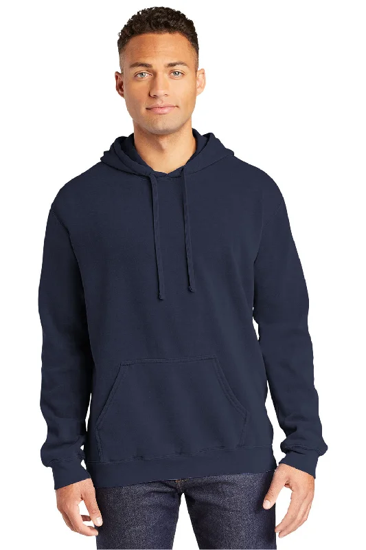 Exclusive Offers Comfort Colors Mens Hooded Sweatshirt Hoodie w/ Pouch Pocket - True Navy Blue