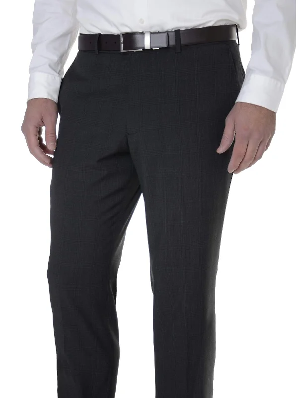 Sneak Peek Sale Bar III Mens Slim Fit Charcoal Plaid Flat Front Wool Blend Dress Pants Sneak Peek Sale Bar III Mens Slim Fit Charcoal Plaid Flat Front Wool Blend Dress Pants