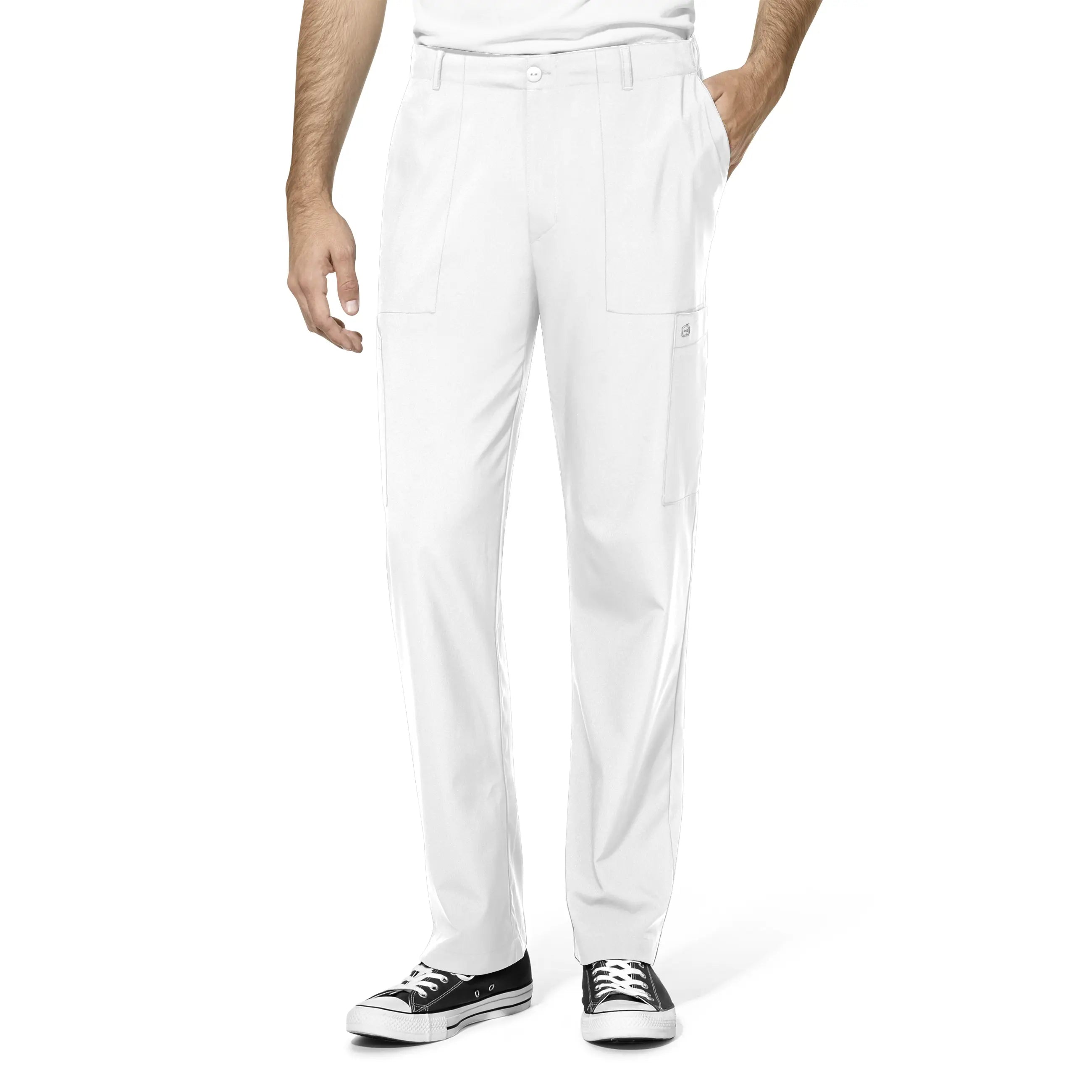 Unmissable Sale Wink Men's Flat Front Cargo Scrub Pant - White