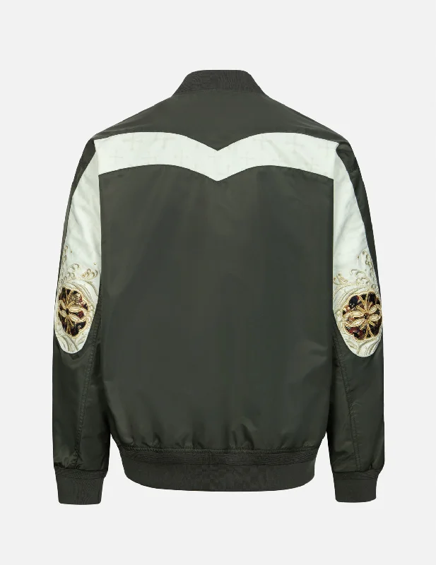 Low Cost Kamon Brocade Daicock Insert Relax Fit Bomber Jacket