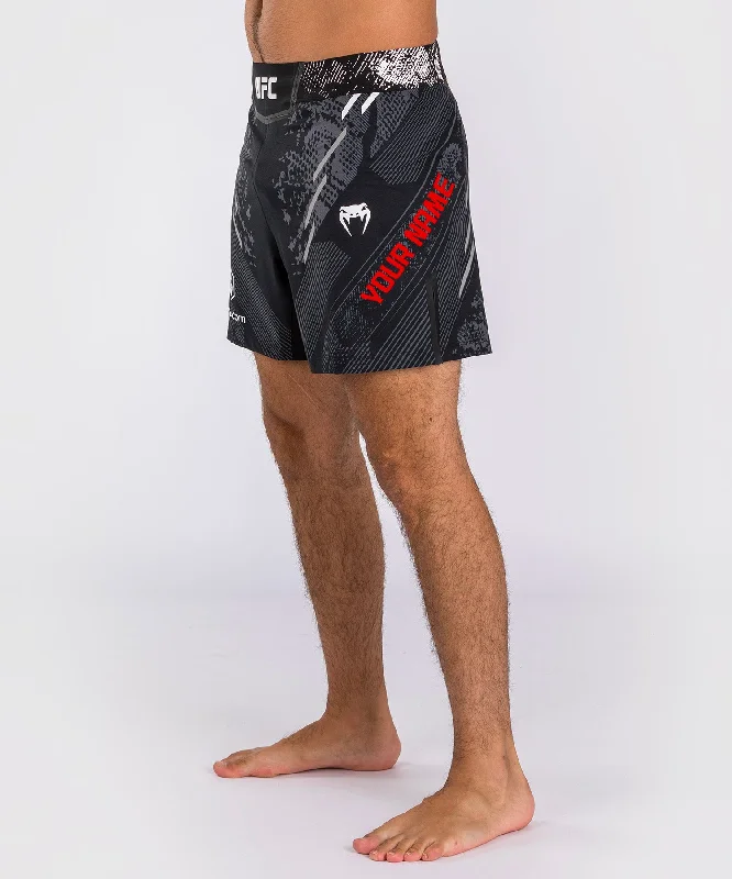 Cash Savings UFC Adrenaline by Venum Personalized Authentic Fight Night Men's Fight Short - Short Fit - Black Cash Savings UFC Adrenaline by Venum Personalized Authentic Fight Night Men's Fight Short - Short Fit - Black