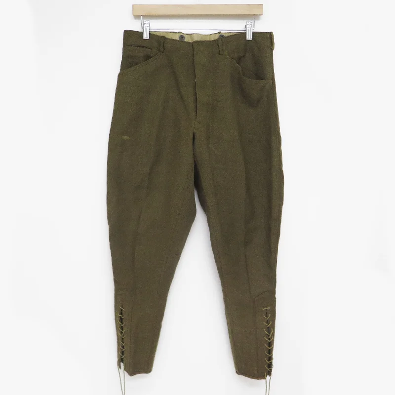 Deal of the Day US ARMY BUCKLE BACK FIELD TROUSERS WOOL JODHPURS 1910'S SIZE 32X27