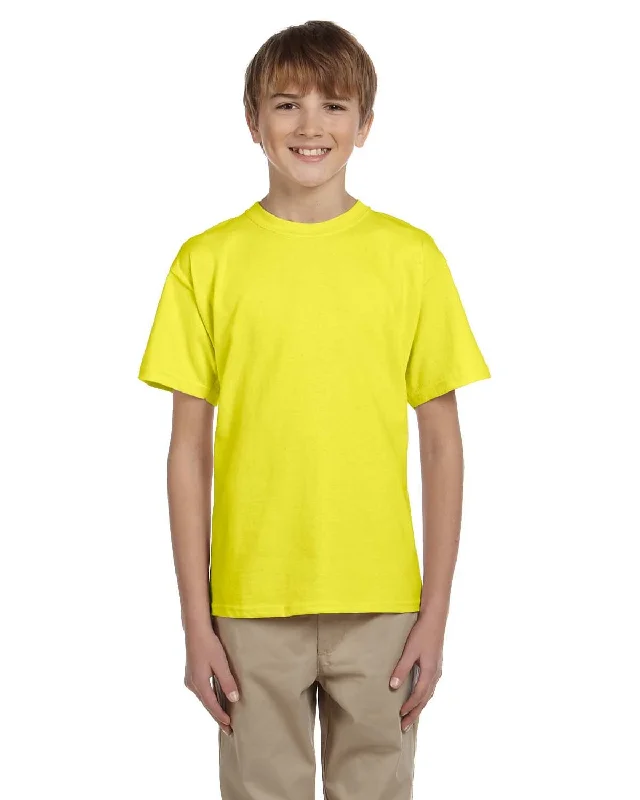 Low Prices Fruit of the Loom Youth T-Shirt | Neon Yellow
