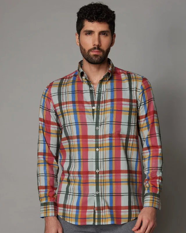 Can't Miss Japanese Grey Multicoloured Checked Shirt