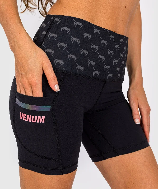 Seasonal Clearance Venum Monogram Compression Shorts - For Women - Black/Pink Gold