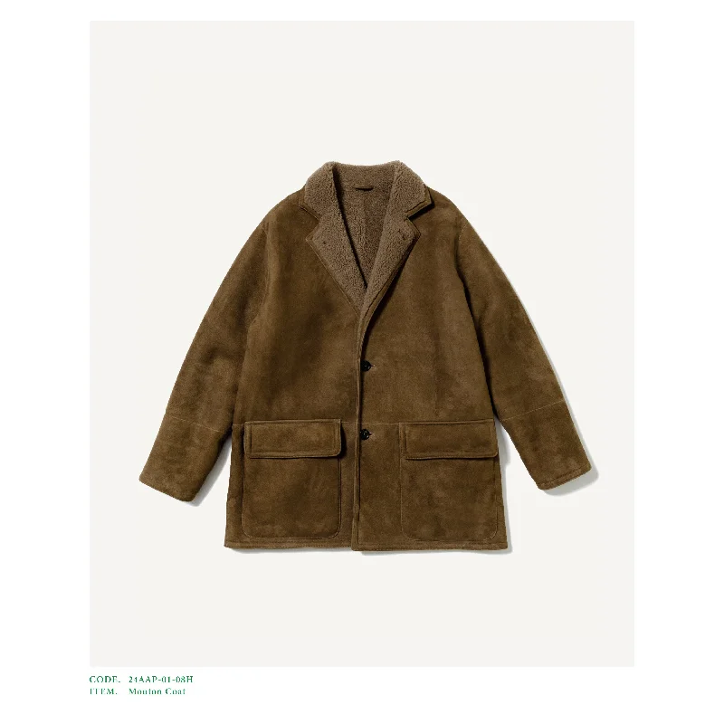 Limited Stock Mouton Coat BROWN