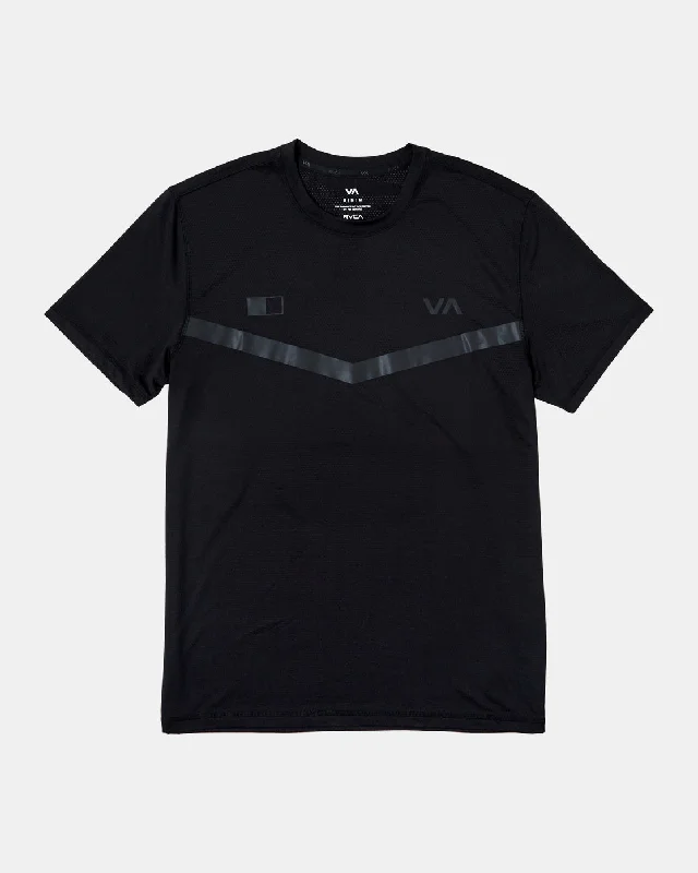 Price Reduction RVCA Runner Technical Short Sleeve Top - Black