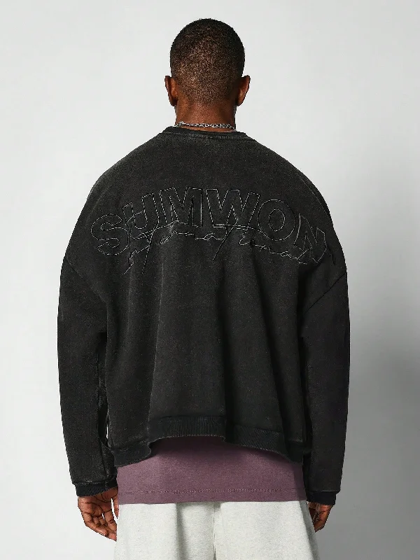 Markdowns Crew Neck Sweatshirt With Back Embroidery