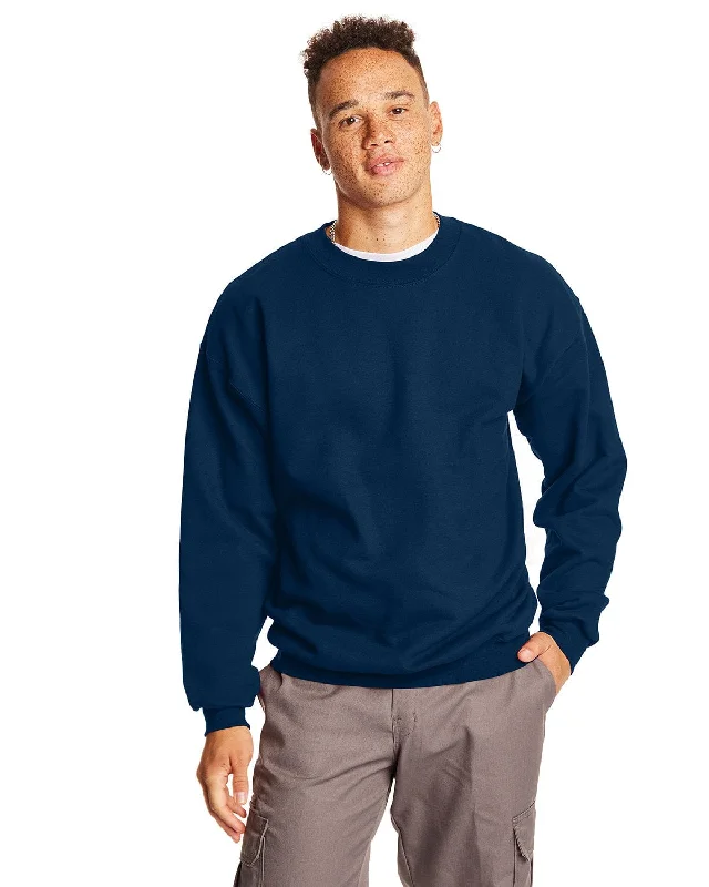 Make Your Weekend Count with Savings Hanes Ultimate Cotton Crewneck Sweatshirt | Navy