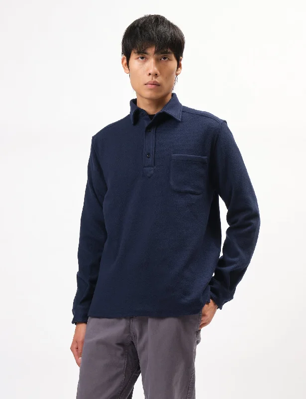 Weekend Discounts to Celebrate Portuguese Flannel Origem Popover Shirt - Navy Blue