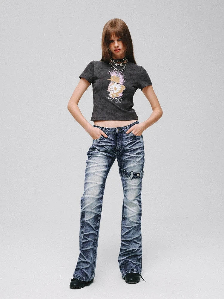 Weekend Deals That Please Stretch bootcut jeans【s0000008381】