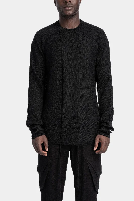 Deal Mania Crewneck knit sweater, Black