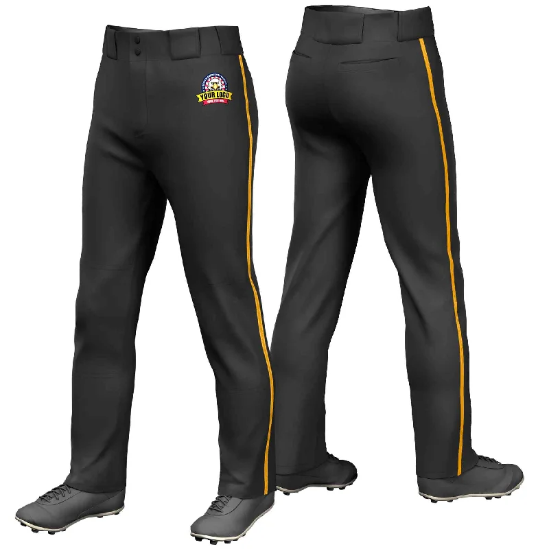 Weekend Savings Bonanza Custom Black Yellow Classic Fit Stretch Practice Loose-fit Baseball Pants Weekend Savings Bonanza Custom Black Yellow Classic Fit Stretch Practice Loose-fit Baseball Pants