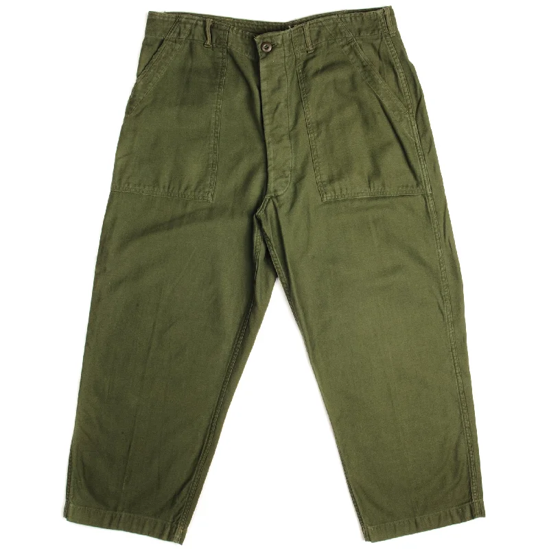 Price Slash VINTAGE US ARMY UTILITY OG-107 SATEEN TROUSERS PANTS 1967 VIETNAM WAR SIZE W37 L25