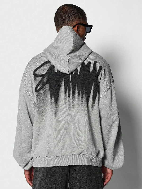 Quick Deals Regular Fit Essential Overhead Hoodie With Back Graphic Print