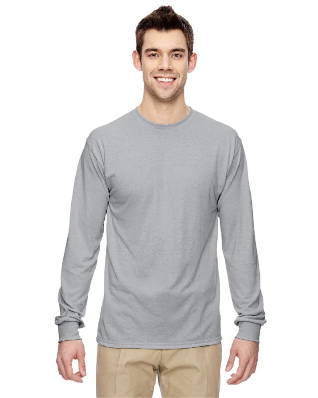 Now Available Jerzees 100% Polyester Long Sleeve T-Shirt | Silver