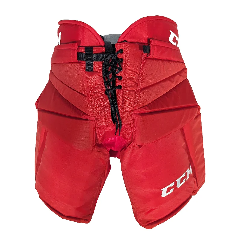 Online Exclusive CCM HPG12A - CHL Pro Stock Hockey Goalie Pants (Red/White)