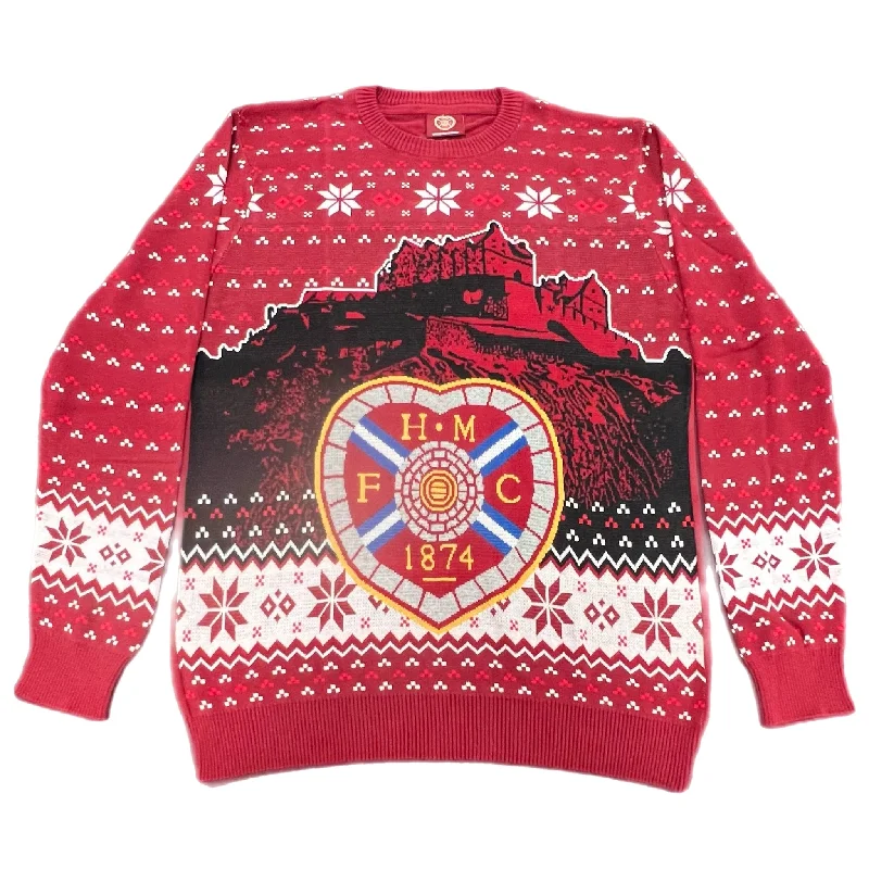 Now or Never Castle Christmas Jumper - Maroon