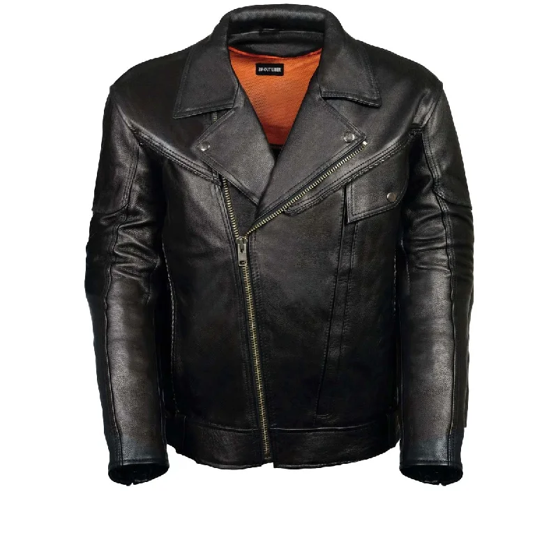 Instant Savings Wild Wear ML1077 Men’s Classic Black Braided Leather Motorcycle Jacket w/ Utility Pockets Instant Savings Wild Wear ML1077 Men’s Classic Black Braided Leather Motorcycle Jacket w/ Utility Pockets