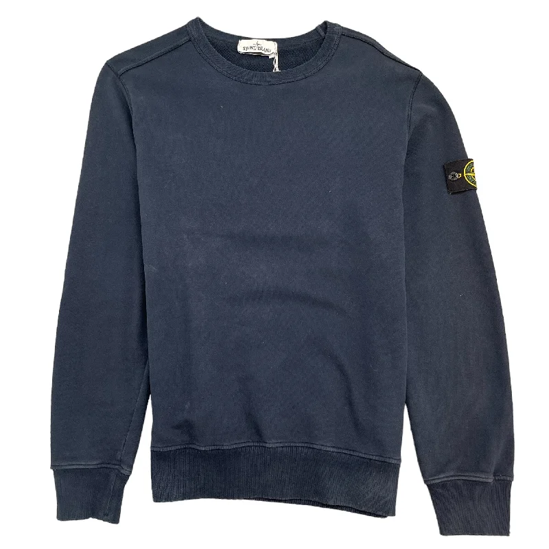 Weekend Bargains to Grab Men's Applique Logo Sweatshirt Navy Size L