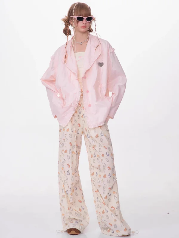 Savings Bonanza Wide leg straight casual pants【s0000007545】