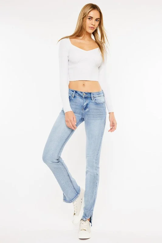 Don't Wait Mid Rise Y2K Bootcut Jeans