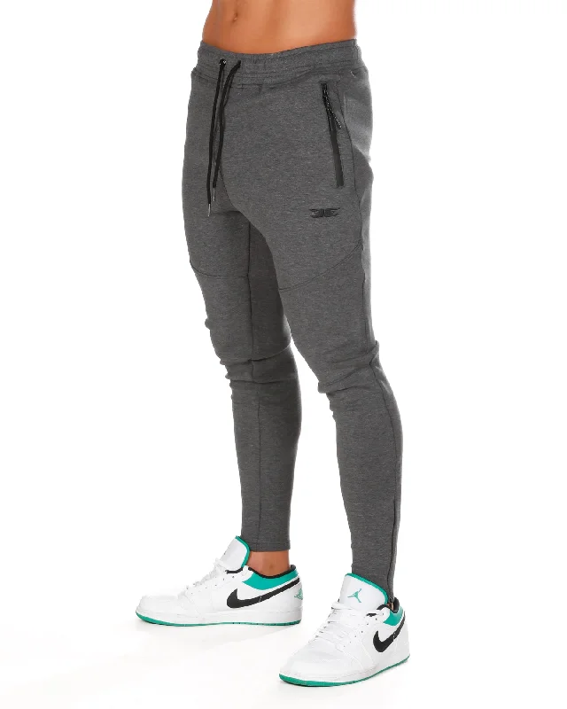 Massive Deal Tech Zip Joggers - Charcoal