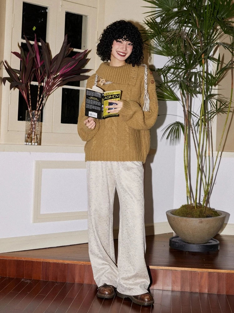 The Best Prices Simple loose retro pants【s0000006552】