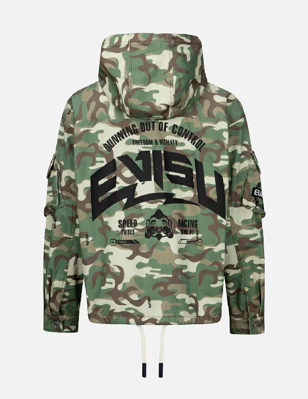 Savings Spectacular Allover Camouflage-pattern Hooded Jacket