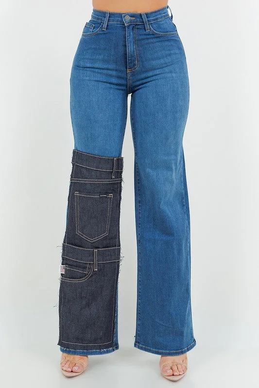 Factory Direct Sale Wide Leg Jean in Medium Blue