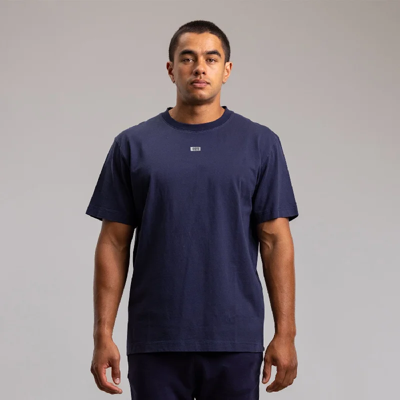Take Advantage Capsize Box Block Tee Unisex NAVY