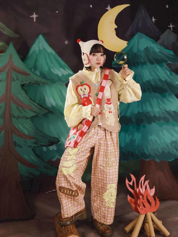 Fantastic Offers Bremen Illustration Print Wide Leg Pants【s0000005681】