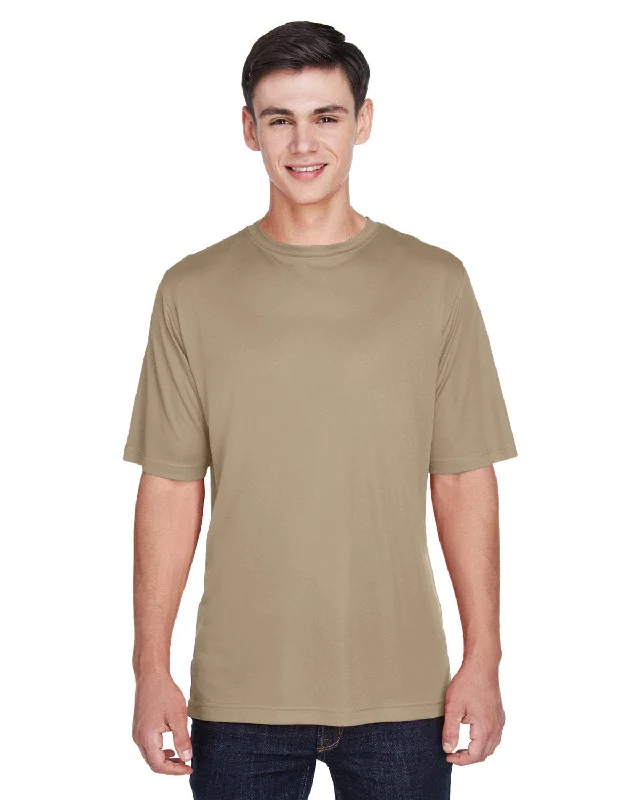 Weekend Discounts to Snag Team 365 Mens Zone Performance T-Shirt | Desert Khaki