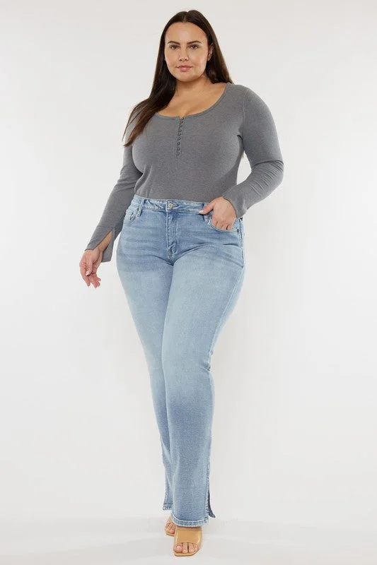 Savings Alert Plus Mid Rise Y2K Medium Wash Bootcut Jeans