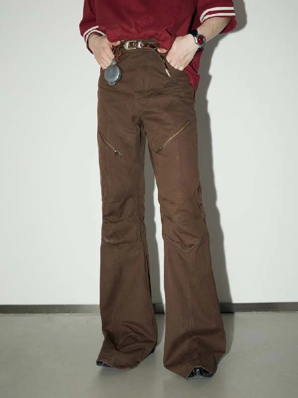 Limited Offer Micro Flared 3D Shirring Denim Pants [s0000006741]